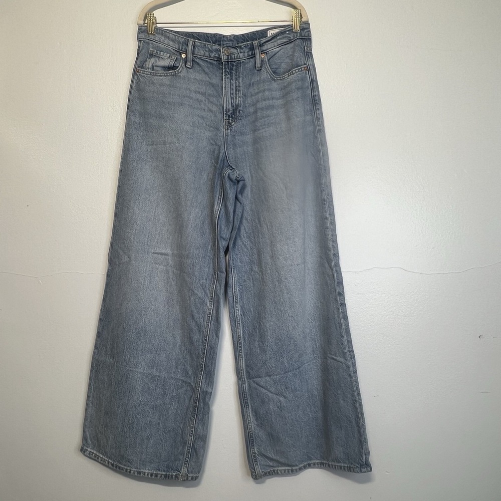 Gap Baggy Mid Rise Wide Leg Jeans Womens Size 29/8R Light Indigo Denim